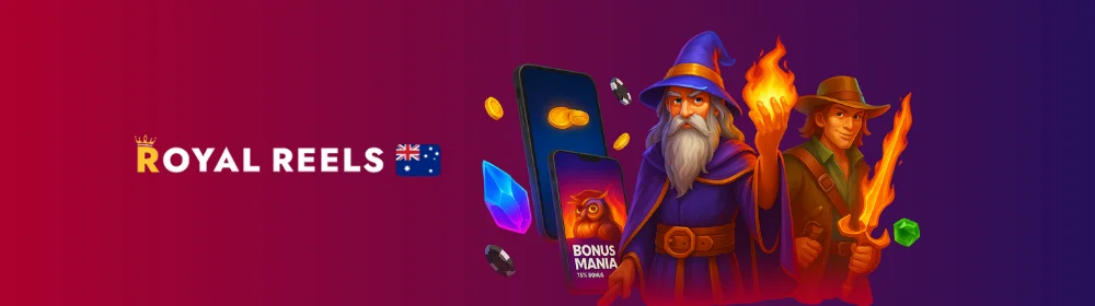 Top online pokies and live tables at Royal Reels banner